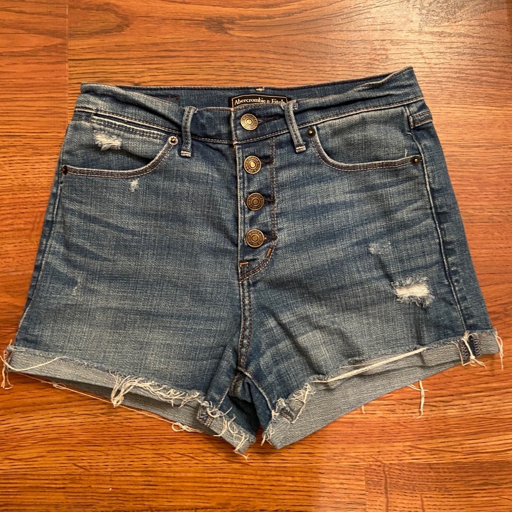 Abercrombie and Fitch High Waisted Denim Shorts